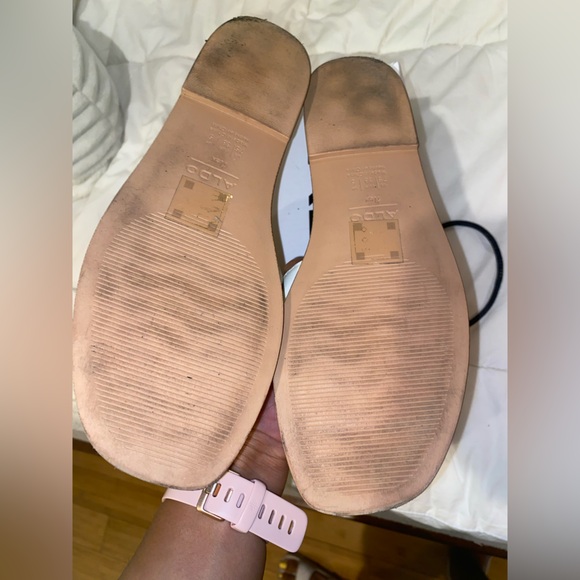 Aldo Elenaa Sandals Womens 7.5M white bone - Picture 3 of 6